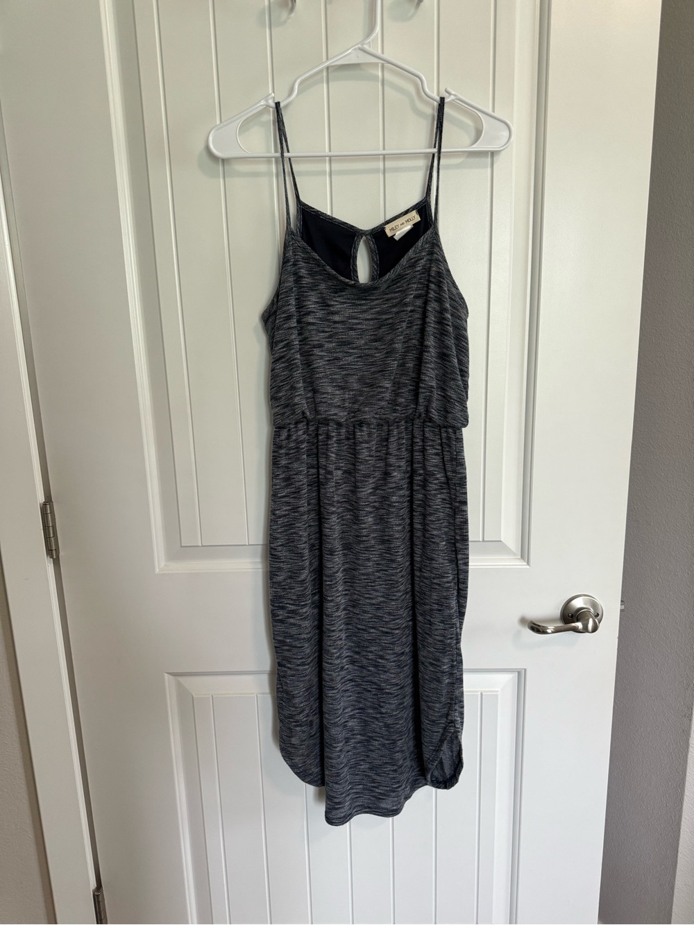 T.J.Maxx Heathered Black Gray Midi Dress